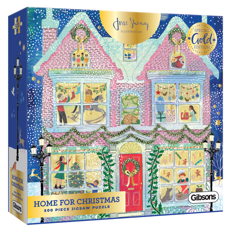 Puzzle - Gibsons - Home for Christmas - Gold Foiled Edition (500 Pieces)
