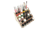 Broken Token - Modular Paint Rack - Straight - 35mm Pot Style Jars