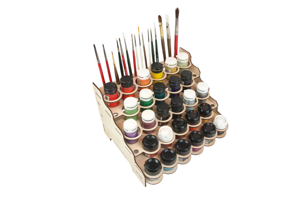 Broken Token - Modular Paint Rack - Straight - 35mm Pot Style Jars