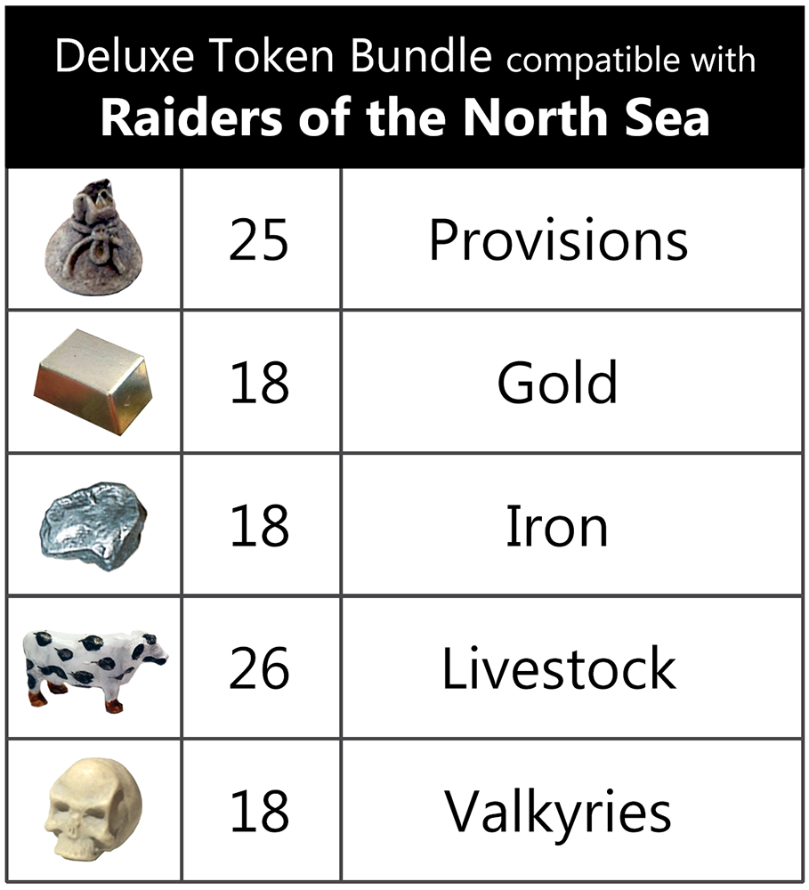 Top Shelf Gamer - Deluxe Token Bundle compatible with Raiders of the North Sea™ (set of 105)