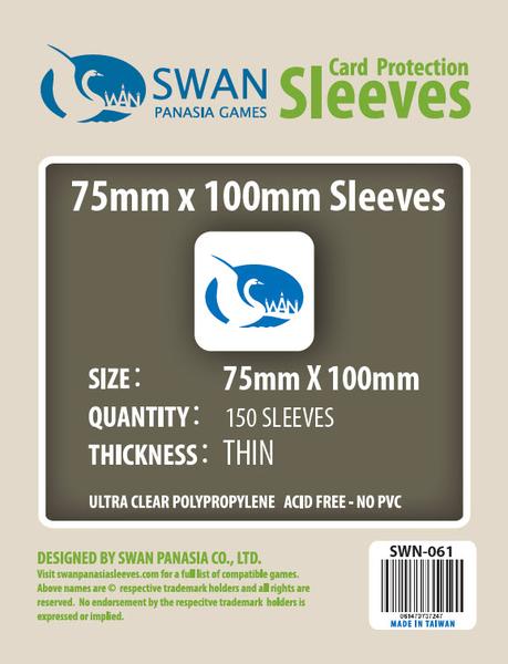 SWAN Sleeves - Card Sleeves (75 x 100 mm) - 150 Pack, Thin Sleeves