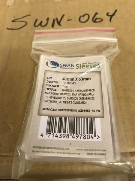 SWAN Sleeves - Card Sleeves (41 x 63 mm) - 160 Pack, Thin Sleeves