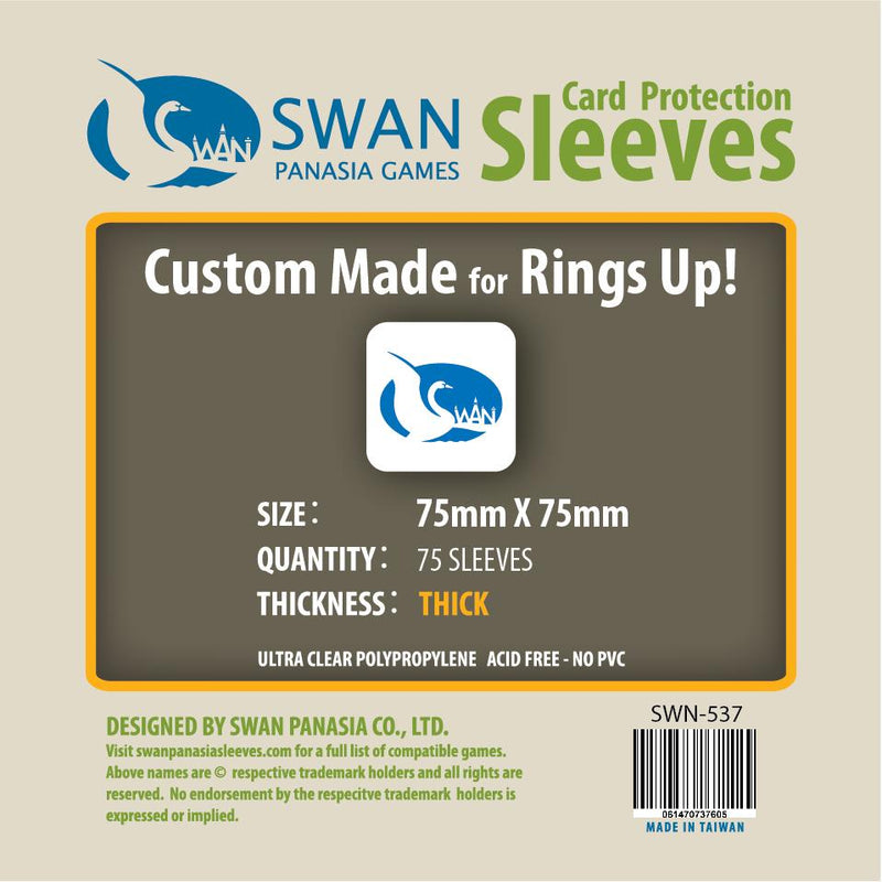 SWAN Sleeves - Card Sleeves (75 x 75mm)  Premium/Thick, 75 Pack