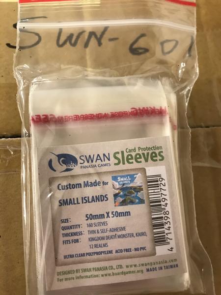 SWAN Sleeves - Card Sleeves (50 x 50 mm) - 160 Pack, Thin & Self-Adhesive Sleeves