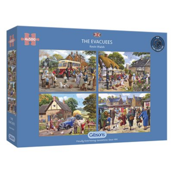Puzzle - Gibsons - The Evacuees (4 Puzzles) (500 Pieces)