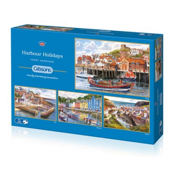 Puzzle - Gibsons - Harbour Holidays (4 Puzzles) (500 Pieces)