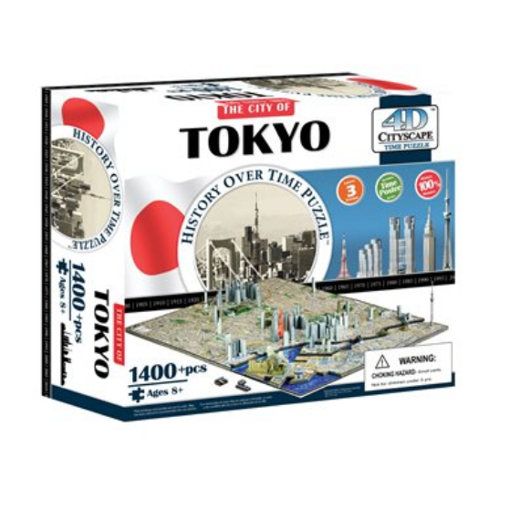 Puzzle - 4D Cityscape - History Over Time Puzzle: Tokyo (1400+ Pieces)