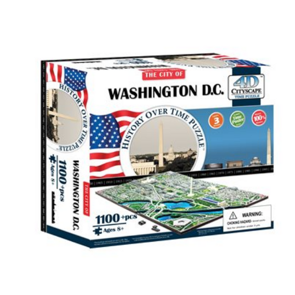 Puzzle - 4D Cityscape - History Over Time Puzzle: Washington D.C. (1100+ Pieces)