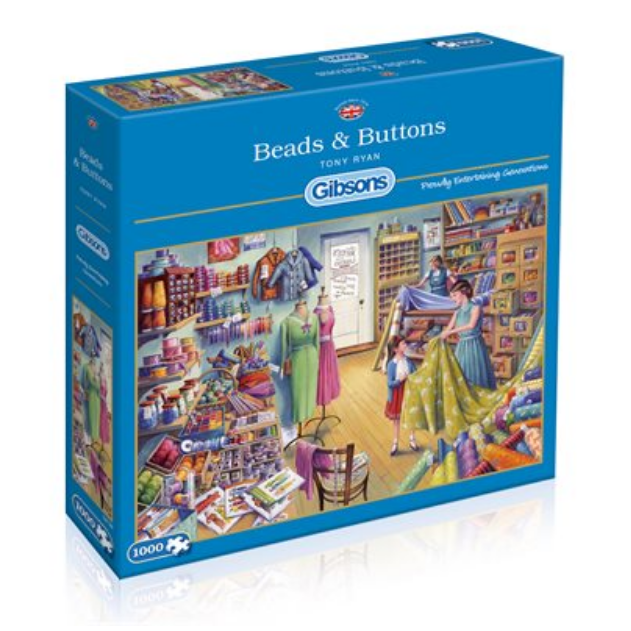 Puzzle - Gibsons - Beads & Buttons (1000 Pieces)