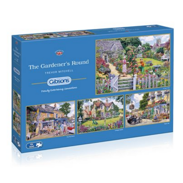 Puzzle - Gibsons - The Gardener's Round (4 Puzzles) (500 Pieces)