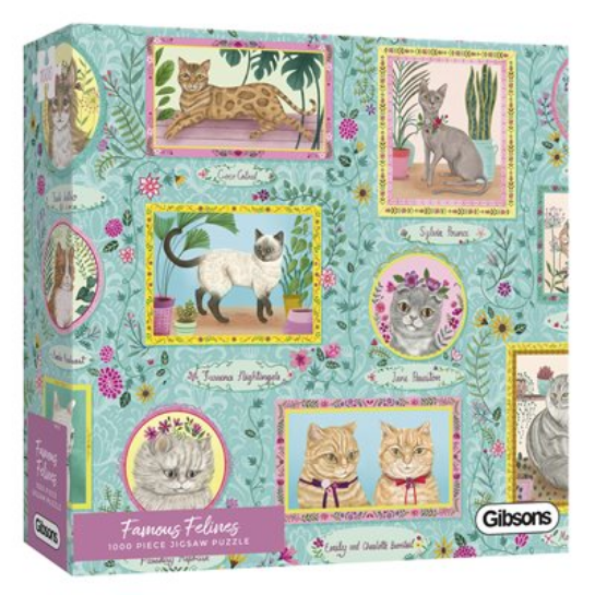 Puzzle - Gibsons - Famous Felines (1000 Pieces)