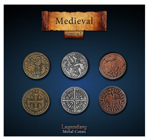 Legendary Metal Coins: Season 1 - Medieval Coin Set (24 pcs)