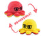 Reversible Octopus Mini (Glasses) Happy Yellow / Angry Red