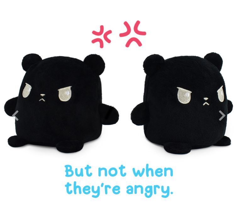 Reversible Bear (Happy Black+Angry Black)