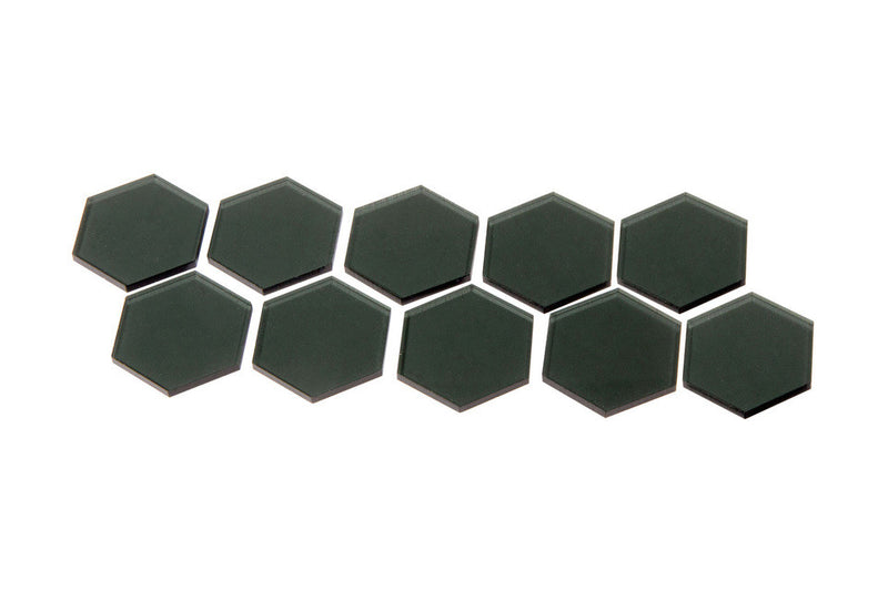 Broken Token - Transparent Gray 34mm Hex Tiles (10)