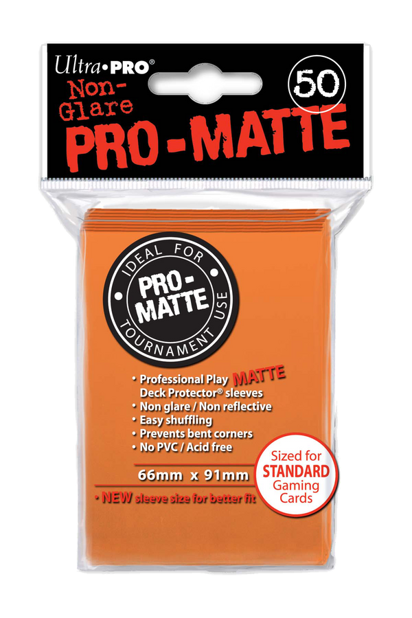 Ultra Pro - PRO-Matte 50ct Standard Deck Protector® sleeves: Orange