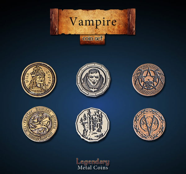 Legendary Metal Coins: Season 3 - Vampire Coin Set (24 pcs)