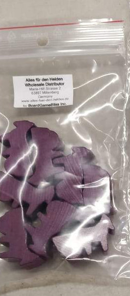 Tokens - Wooden Donkeys (Purple)