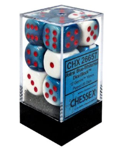 Chessex - Gemini: 12D6 Astral Blue-White / Red