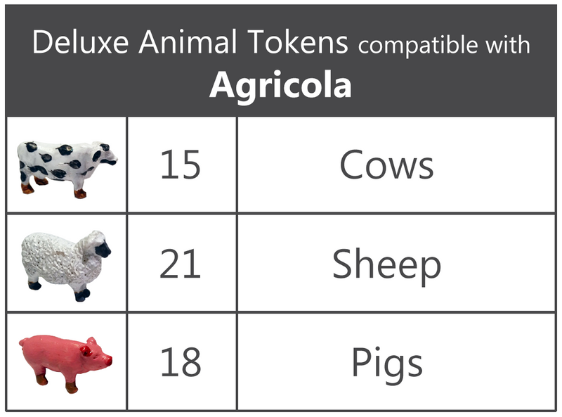 Top Shelf Gamer - Deluxe Animal Tokens compatible with Agricola