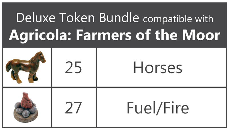 Top Shelf Gamer - Deluxe Token Bundle compatible with Agricola: Farmers of the Moor