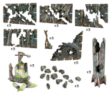 Battle Systems Scifi Terrain Ruined Catacombs Set (Import)