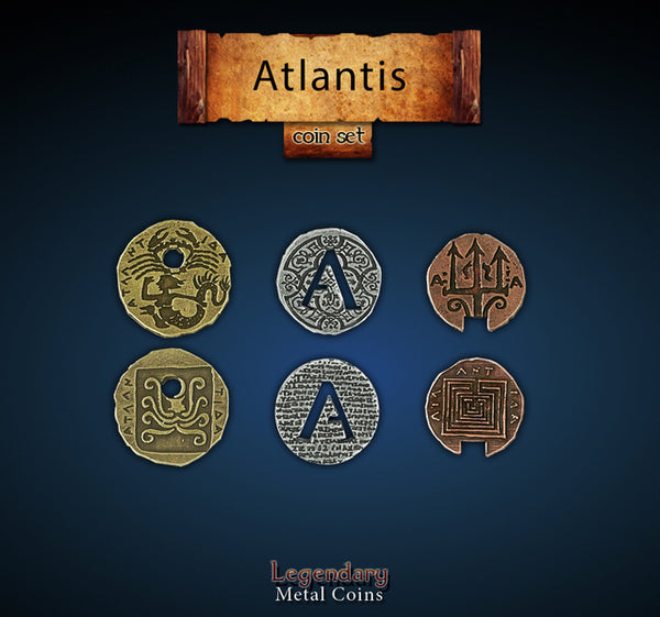 Legendary Metal Coins: Season 6 - Atlantis Coin Set (24 pcs)