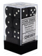 Chessex - Opaque: 12D6 Black / White