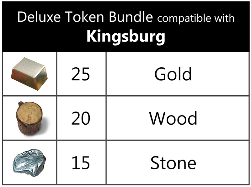 Top Shelf Gamer - Deluxe Token Bundle compatible with Kingsburg (set of 60)