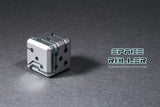 Space Roller Dice - Blue Glow Silver Finish Space Roller Dice