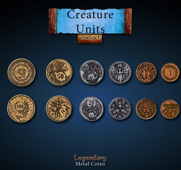 Legendary Metal Coins: Season 4 - Creature Units Coin Set (30 pcs)