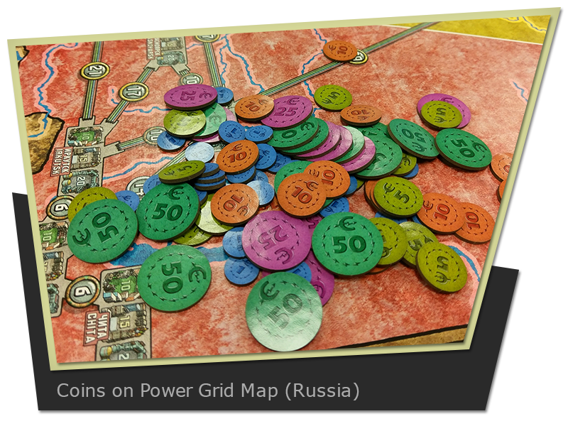 The Game Crafter - Coin Upgrade Kit for Power Grid