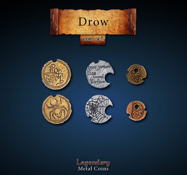 Legendary Metal Coins: Season 4 - Drow Coin Set (24 pcs)