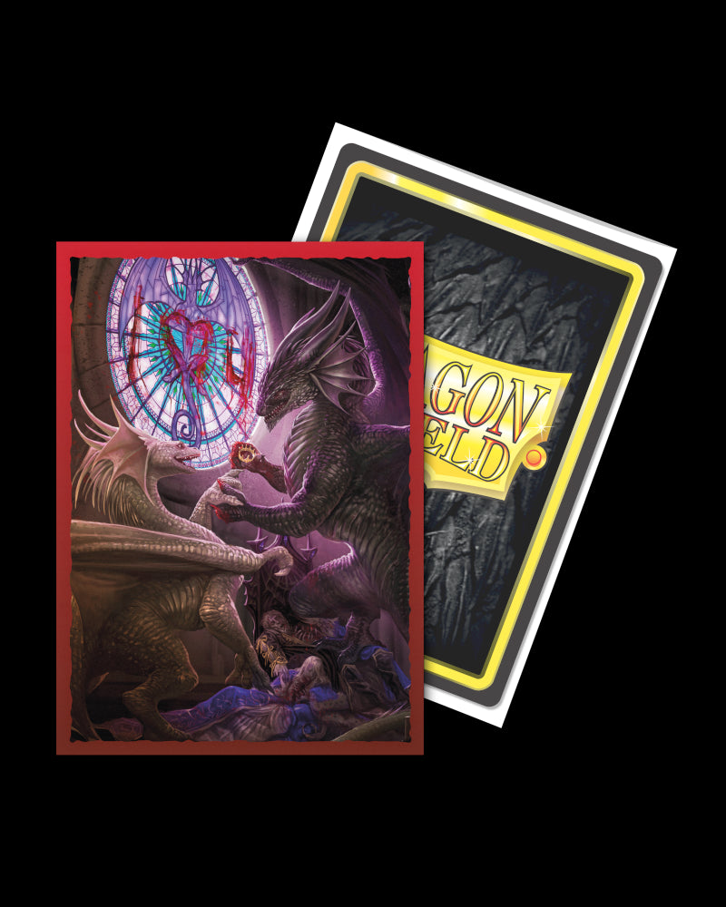 Dragon Shield - Limited Edition Brushed Art Sleeves: Valentine Dragons 2022 (100ct)