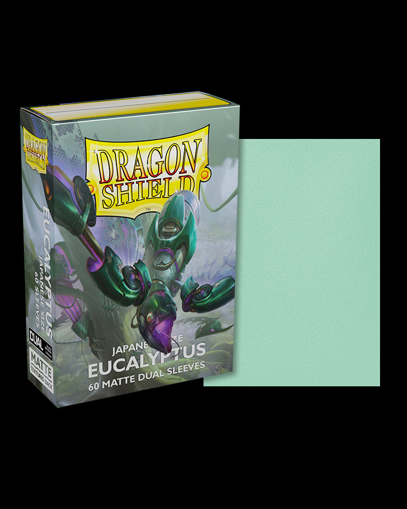 Dragon Shield - Japanese Size Matte Dual Sleeves: Eucalyptus Green (60ct)