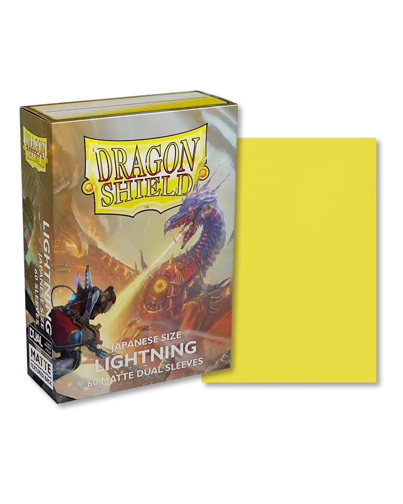 Dragon Shield - Japanese Size Matte Dual Sleeves: Lightning Yellow (60ct)