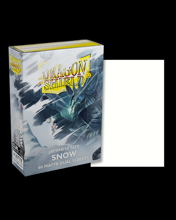 Dragon Shield - Japanese Size Matte Dual Sleeves: Snow White (60ct)