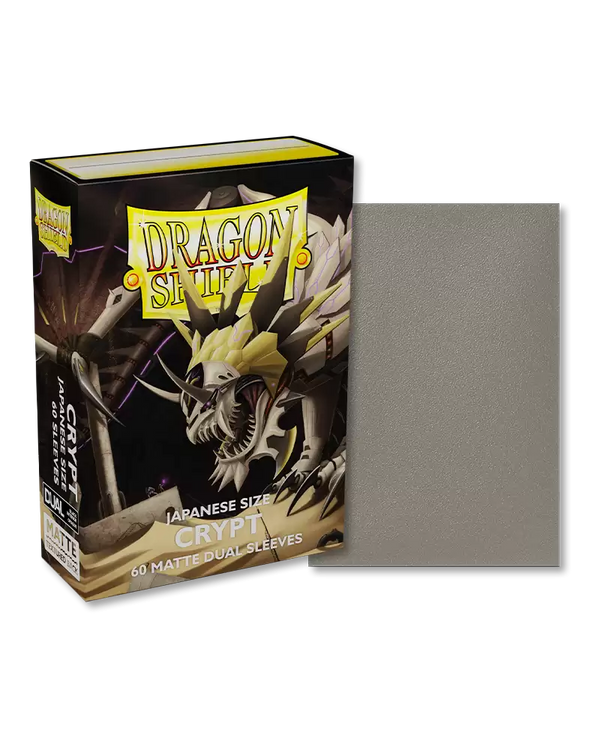 Dragon Shield - Japanese Size Matte Dual Sleeves: Crypt Grey (60ct)