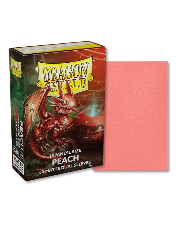 Dragon Shield - Japanese Size Matte Dual Sleeves: Peach Pink (60ct)