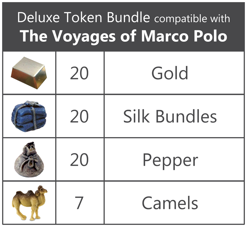 Top Shelf Gamer - Deluxe Token Bundle compatible with The Voyages of Marco Polo (set of 67)