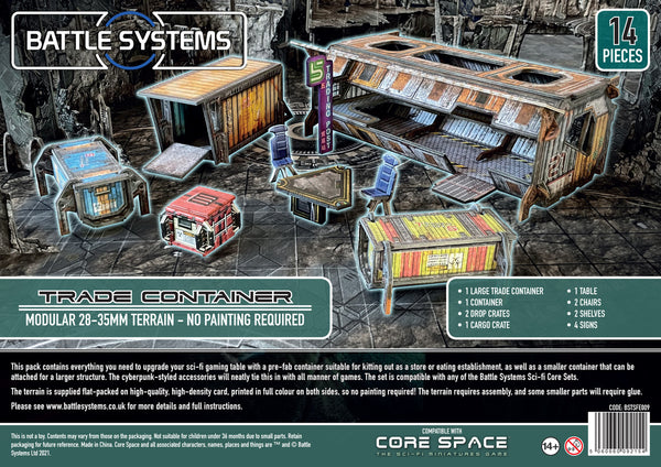 Battle Systems Scifi Terrain Trade Container Set (Import)