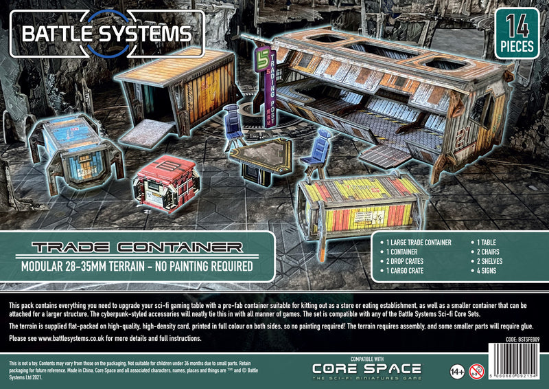 Battle Systems Scifi Terrain Trade Container Set (Import)