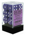 Chessex - Opaque: 12D6 Purple / White