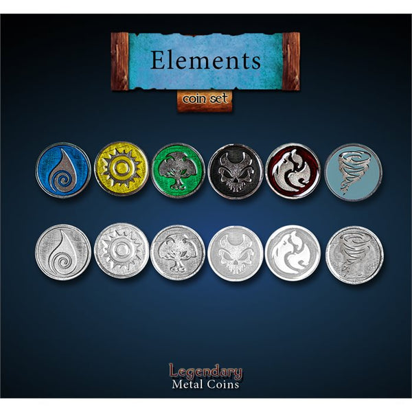 Legendary Metal Coins: Season 5 - Elements Coin Set (6 pcs)