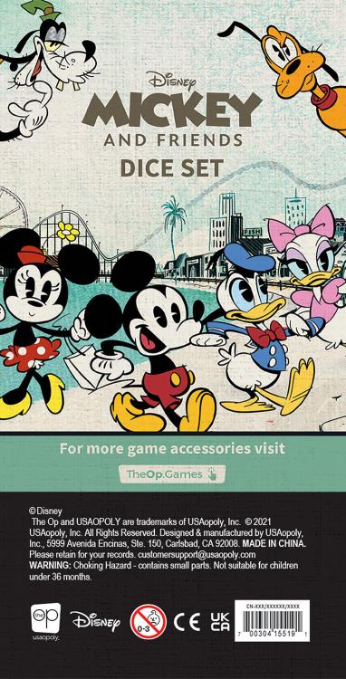 Disney Mickey And Friends 6PC Dice Set