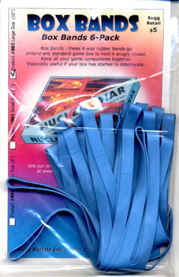 Board Game Box Rubber Bands 10" (Large Blue 6 pk)