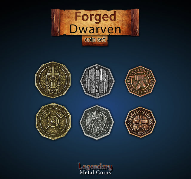 Forged Dwarven Metal Coins (24 pcs) - LAST ONE!