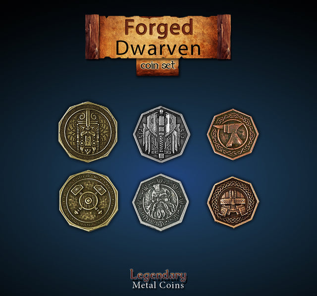 Legendary Metal Coins: Season 6 - Forged Dwarven Coin Set (24 pcs)