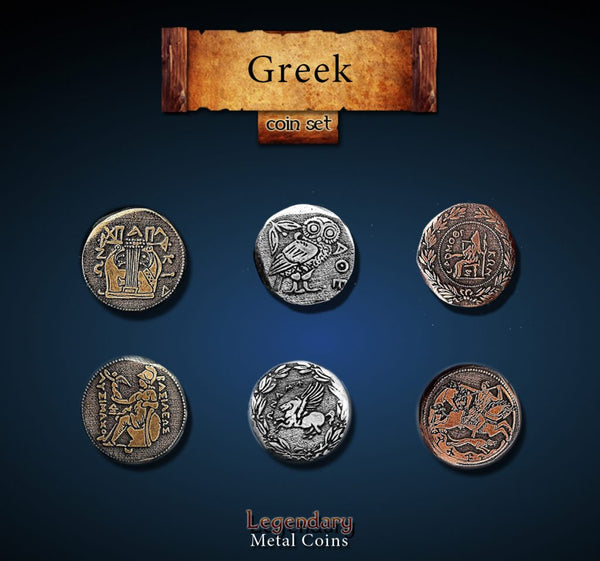 Legendary Metal Coins: Season 1 - Greek Coin Set (24 pcs)