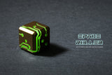 Space Roller Dice - Green Glow Bronze Finish Space Roller Dice